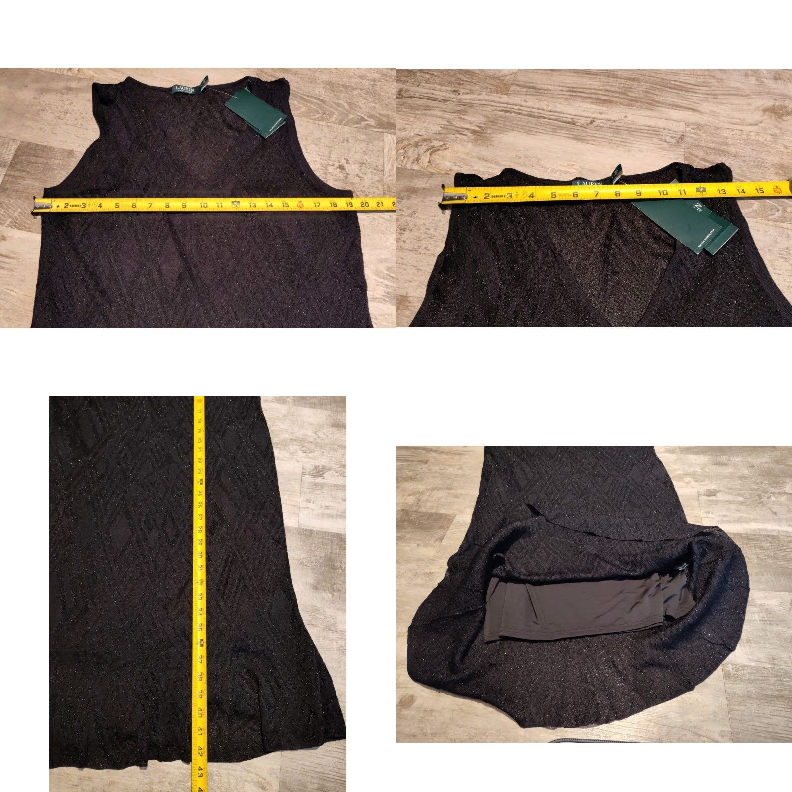 Polo Ralph Lauren NWT Lauren Ralph Lauren Size XL Womens sleeveless Mini Dress Lined Black Size XXL / US 16-18 / IT 52-54 - 8 Thumbnail