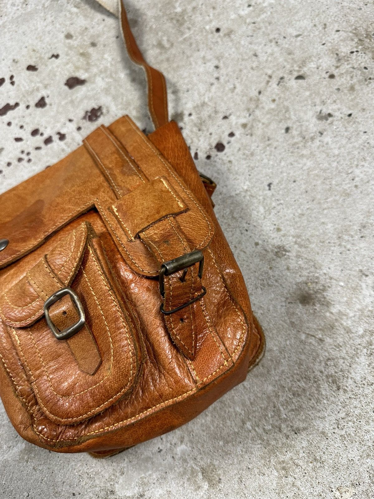 Other Vintage 90s Leather Messenger Crossbody Bag Utility Size ONE SIZE - 3 Thumbnail