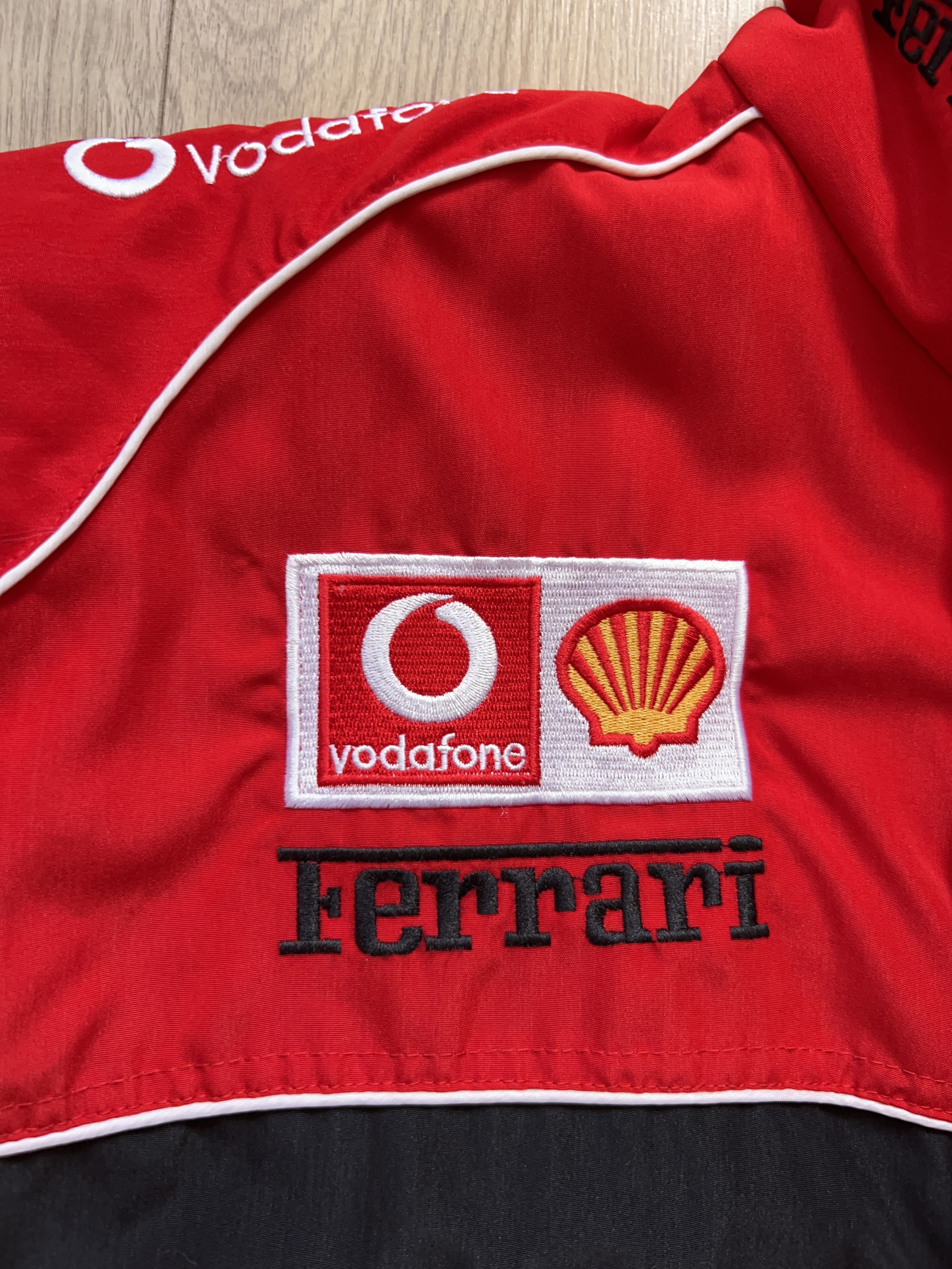 Ferrari × Formula 1 Mens Big Logo Embroidery Racing Jacket Zip Red Driver Coat Size US XL / EU 56 / 4 - 9 Thumbnail