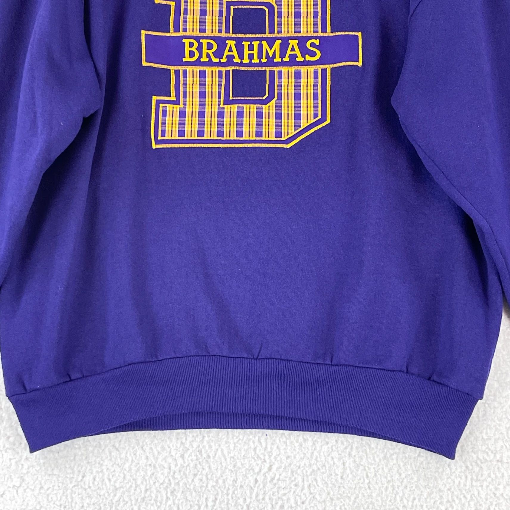 Jerzees Jerzees Sweater Mens XL Purple Embroidered Vintage Crew Neck City 80s 90s College Pullover Shirt Mens Size US XL / EU 56 / 4 - 5 Thumbnail