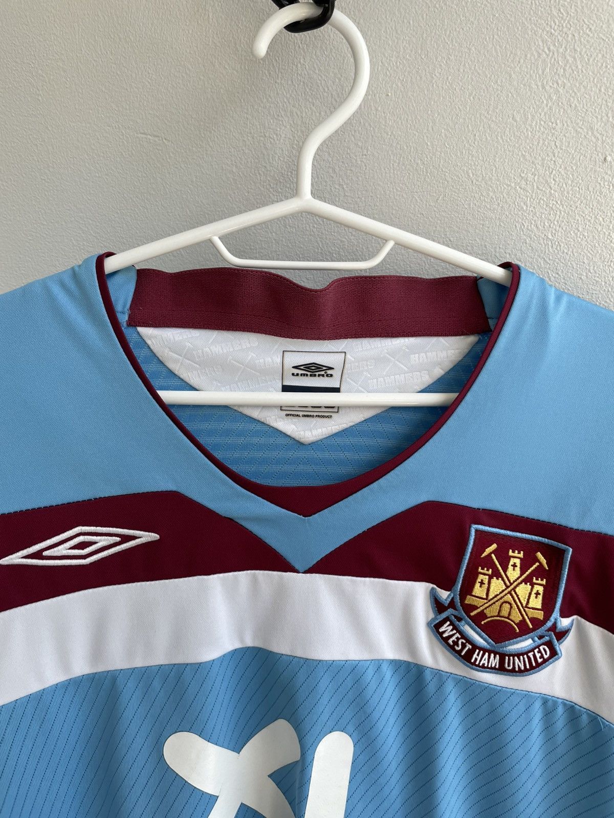 Vintage West Ham United 2008 2009 Away Football Soccer Jersey Shirt Size US XXL / EU 58 / 5 - 7 Thumbnail