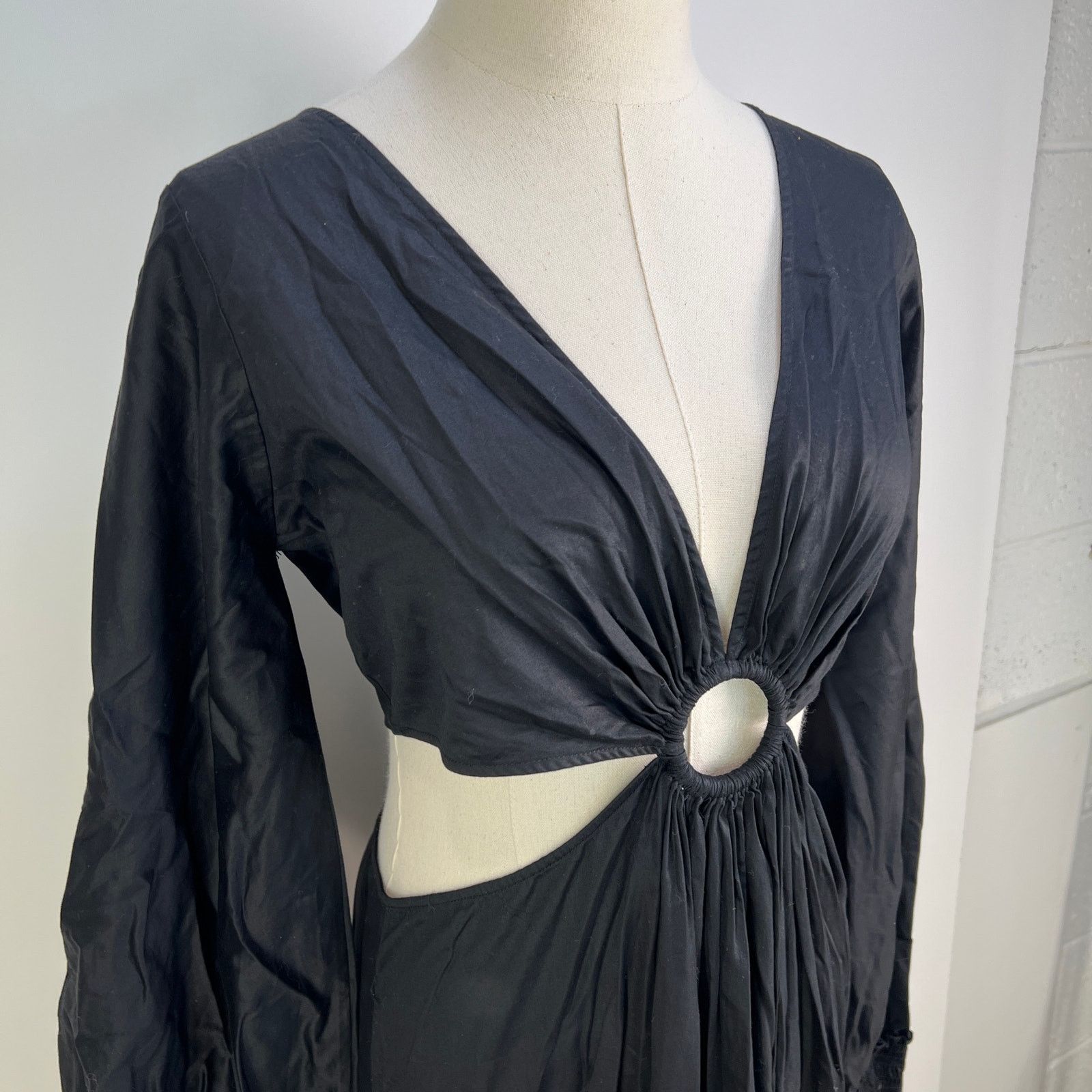 Anthropologie Anthropologie Karolina Black Embroidered Cut Out Dress Size XL / US 12-14 / IT 48-50 - 4 Thumbnail