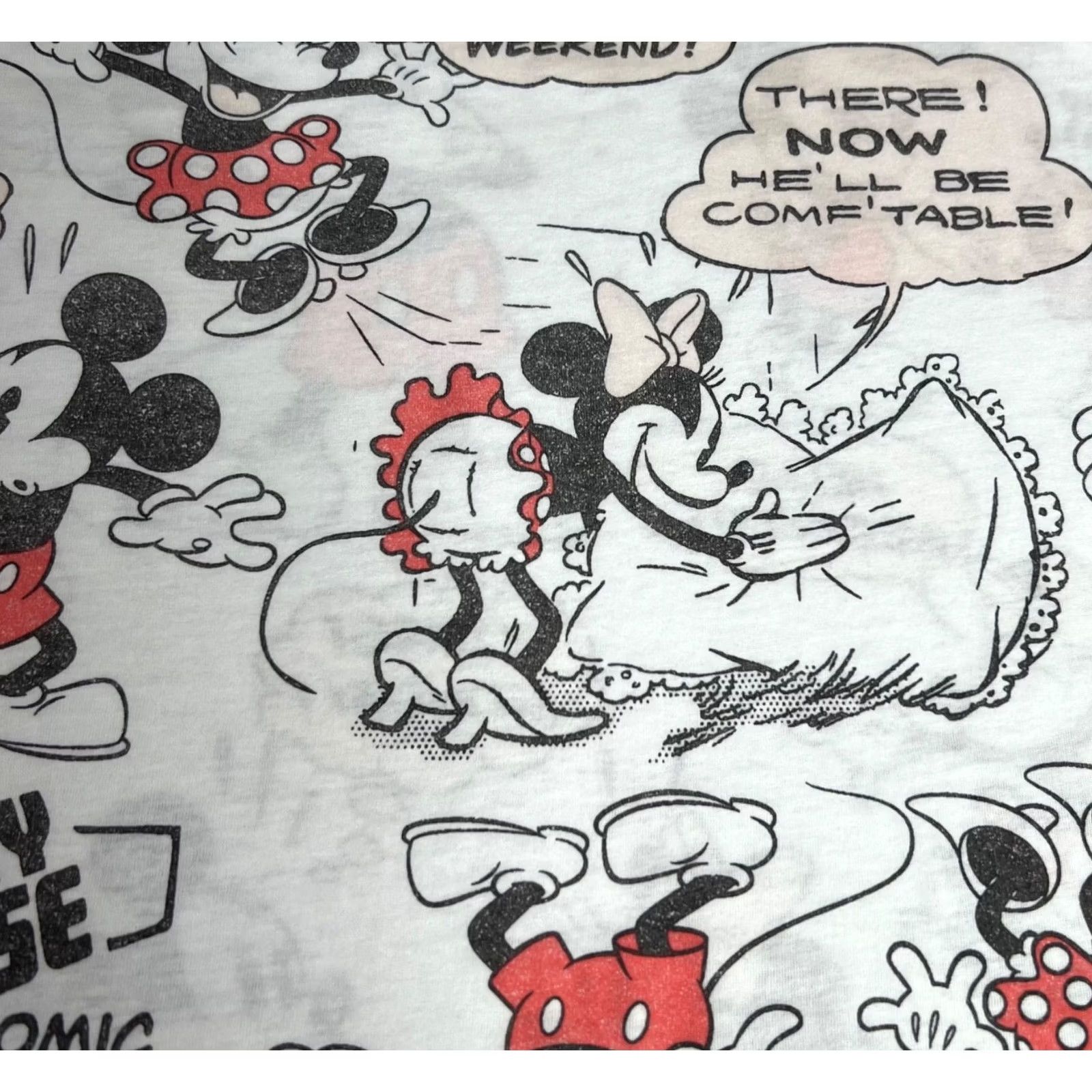 Disney Disney Sleep Shirt Womens S-M Mickey Minnie Mouse Hello Weekend Sleepwear Gray Cotton Polyester Knit Crew Neck Short Sleeve Pullover Lounge Shirt Size S / US 4 / IT 40 - 7 Thumbnail