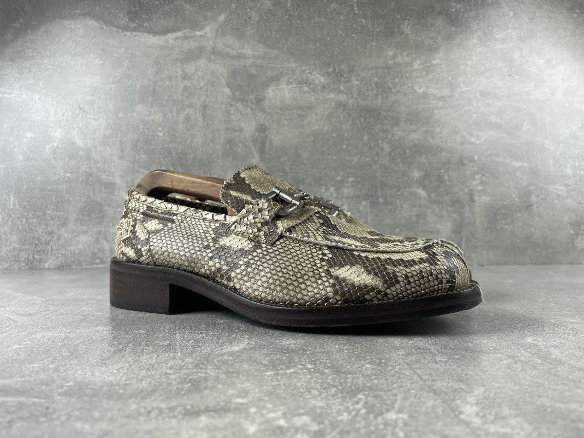 Other Opinion Leader Handcrafted Snake Embossed Horse Bit Loafers Size US 9 / EU 42 - 2 Thumbnail