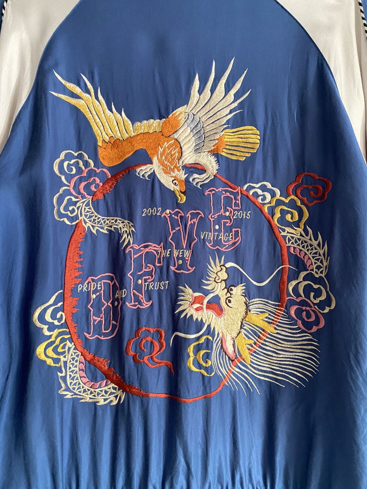 Japanese Brand Rare Vintage Sukajan Souvenir Jacket Blue / Silver Size US M / EU 48-50 / 2 - 3 Thumbnail