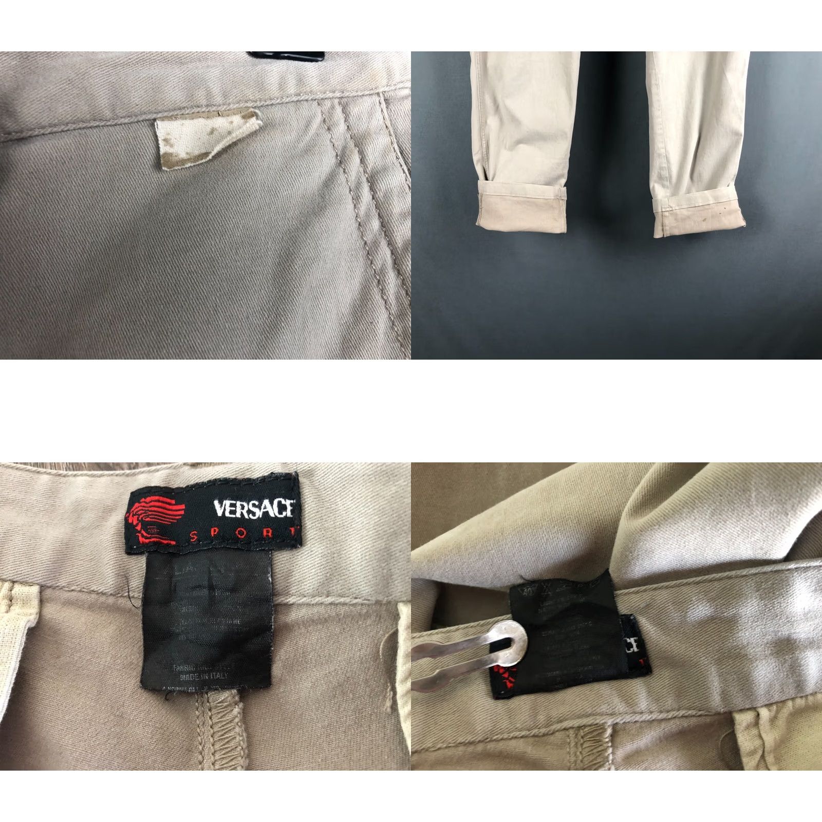 Versace Versace Sport Pants Khaki Cotton Blend Men Size 54 Chino Pocket Tapered Regular Front Flat Front Vintage No Size US 38 / EU 54 - 8 Thumbnail