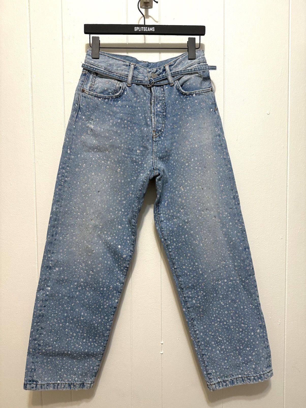 Acne Studios Acne Studios 1991 Toj Vegas Rhinestone Jeans Size US 27 - 1 Thumbnail