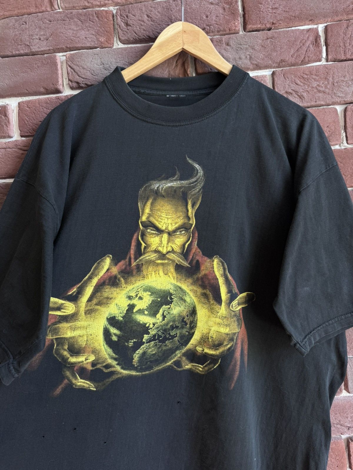 Band Tees Vintage 90s Thunderdome Wizard Hardcore Gabber Band Tshirt Size US XL / EU 56 / 4 - 4 Thumbnail