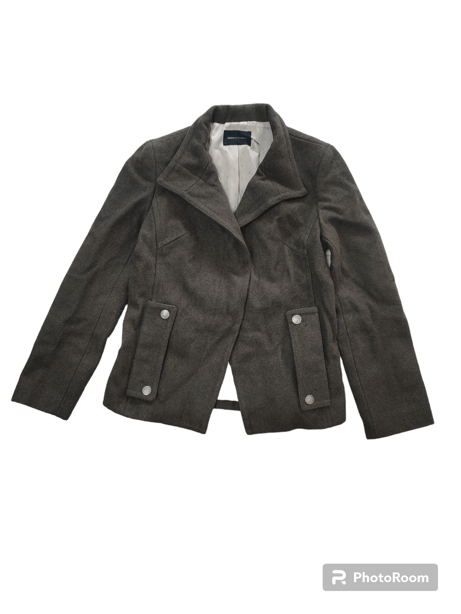 image of Abahouse Devinette Stylish Jacket in Grey, Women's (Size Small)