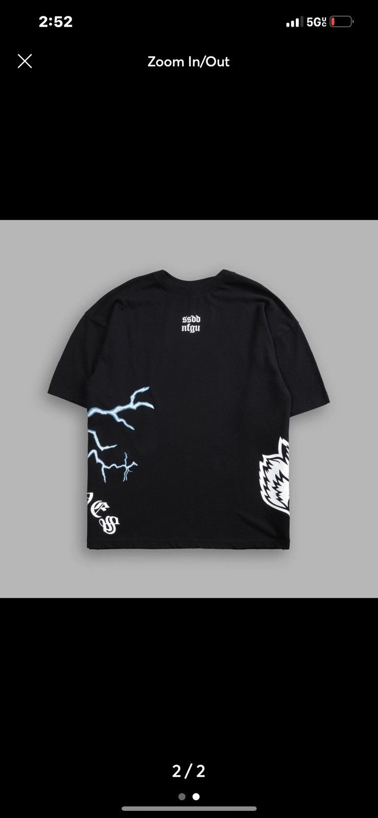 Darc Sport KNIGHT FALL "PREMIUM" OVERSIZED TEE IN BLACK Size US XL / EU 56 / 4 - 2 Thumbnail