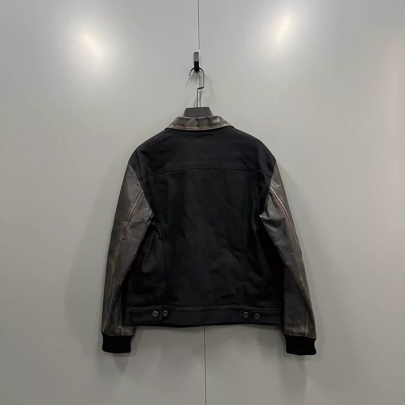 Prada Prada Leather-matched contrast color lapel jacket 2502-Next Size US L / EU 52-54 / 3 - 2 Thumbnail