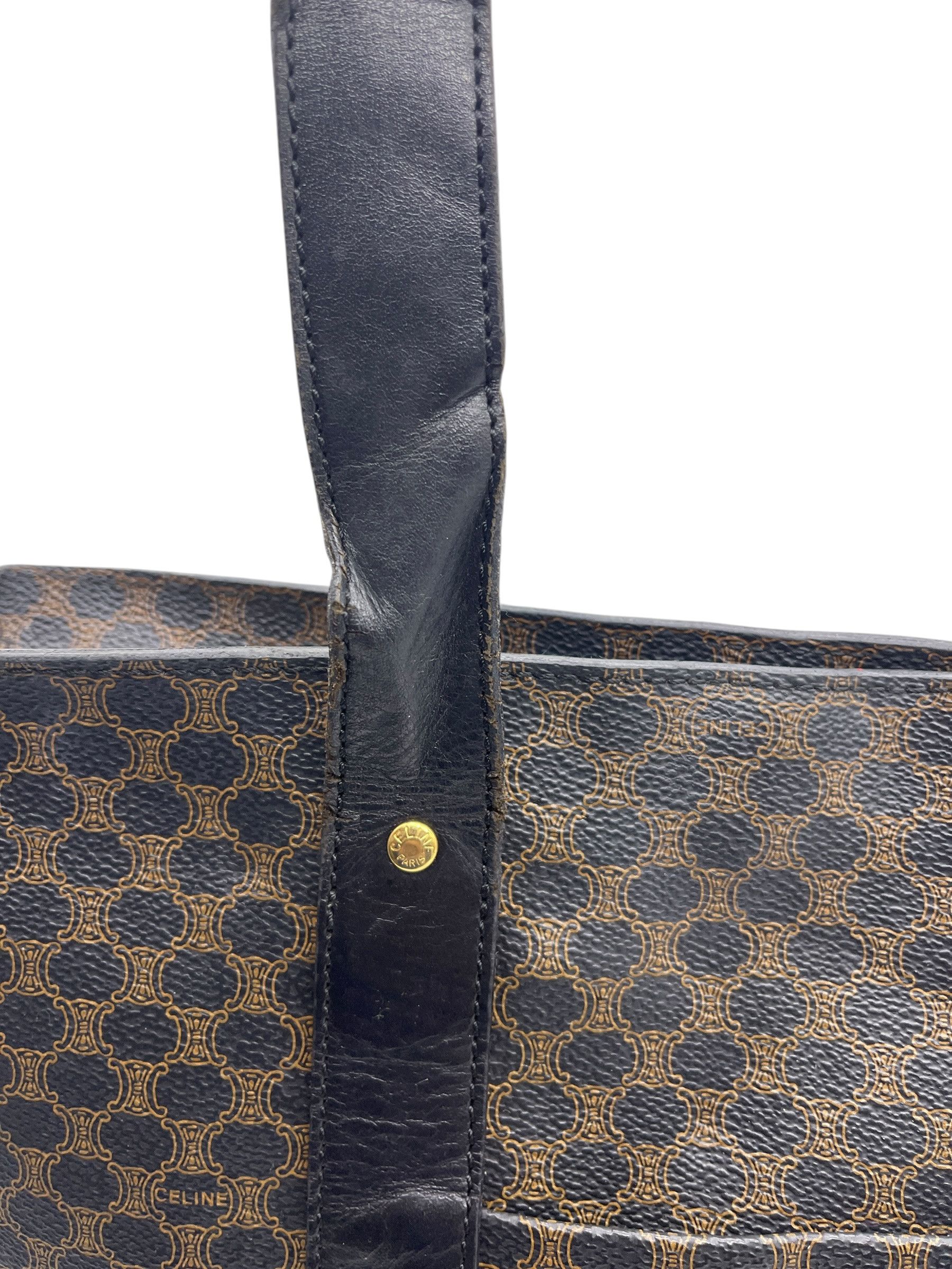 Celine Vintage Celine Macadam Tote Bag Large Monogram Leather Size ONE SIZE - 13 Thumbnail