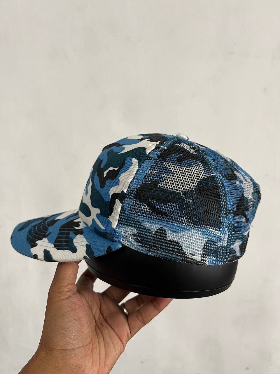 Hat Club Blue Camouflage Trucker Hat Size ONE SIZE - 4 Thumbnail