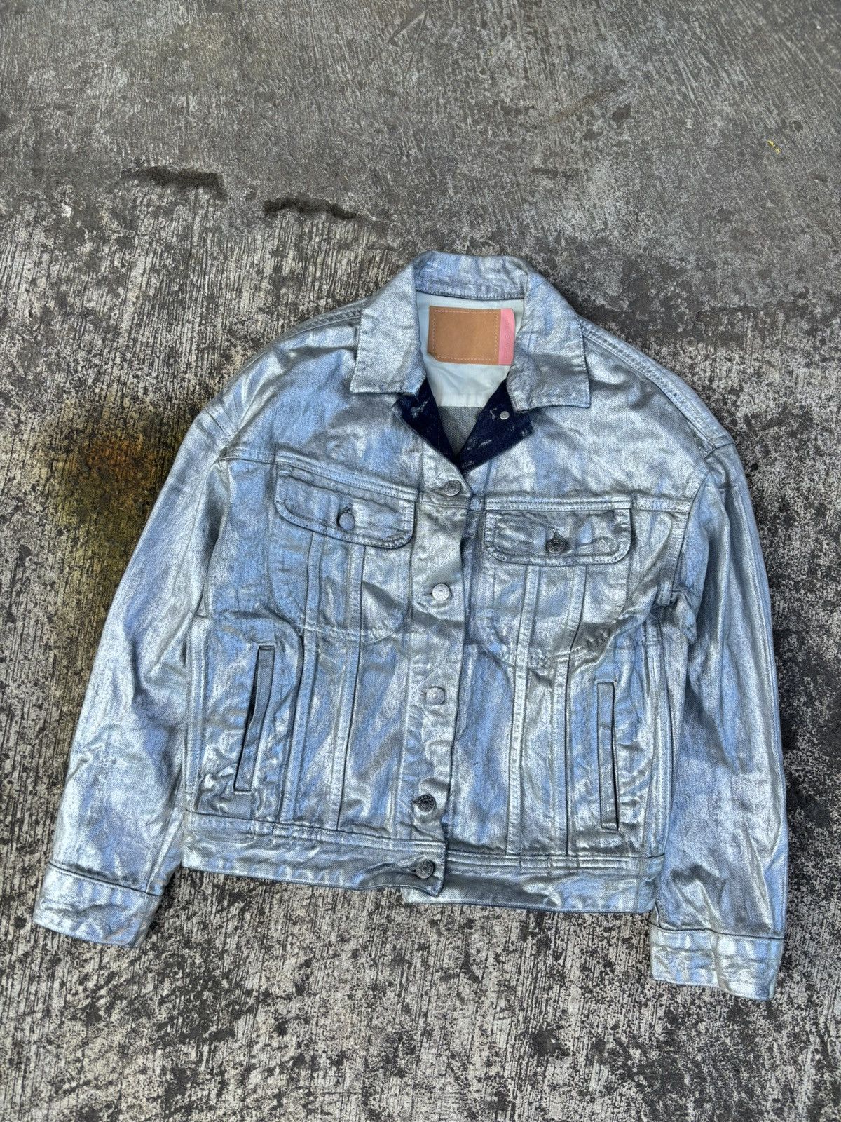 Acne Studios Acnes studios denim silver metallic jacket Size US M / EU 48-50 / 2 - 2 Thumbnail