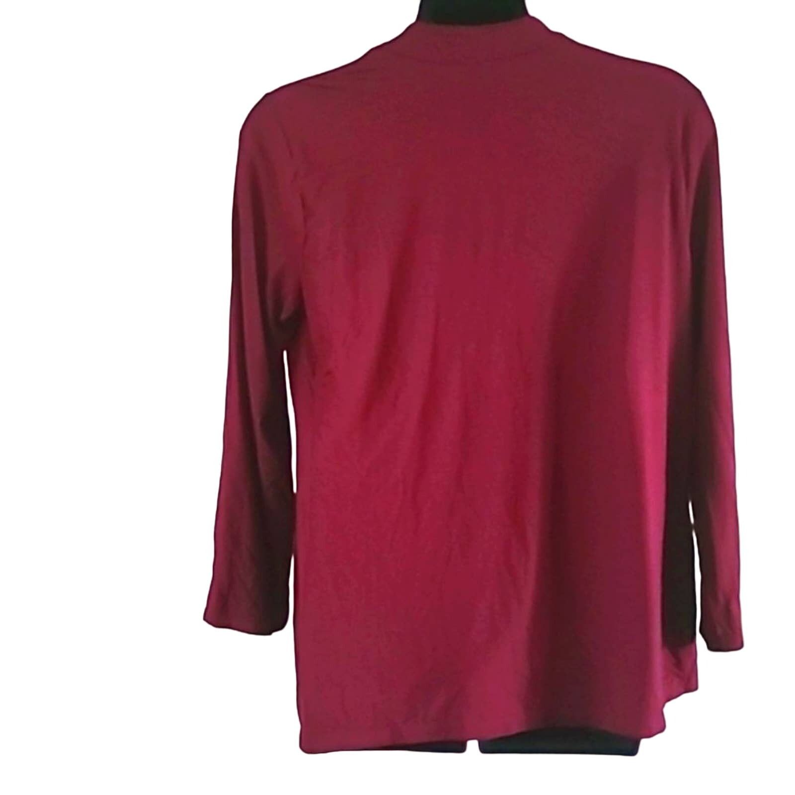 Other Liz Claiborne Women's Burgundy Tunic Top Size XL NWOT Size XL / US 12-14 / IT 48-50 - 4 Thumbnail