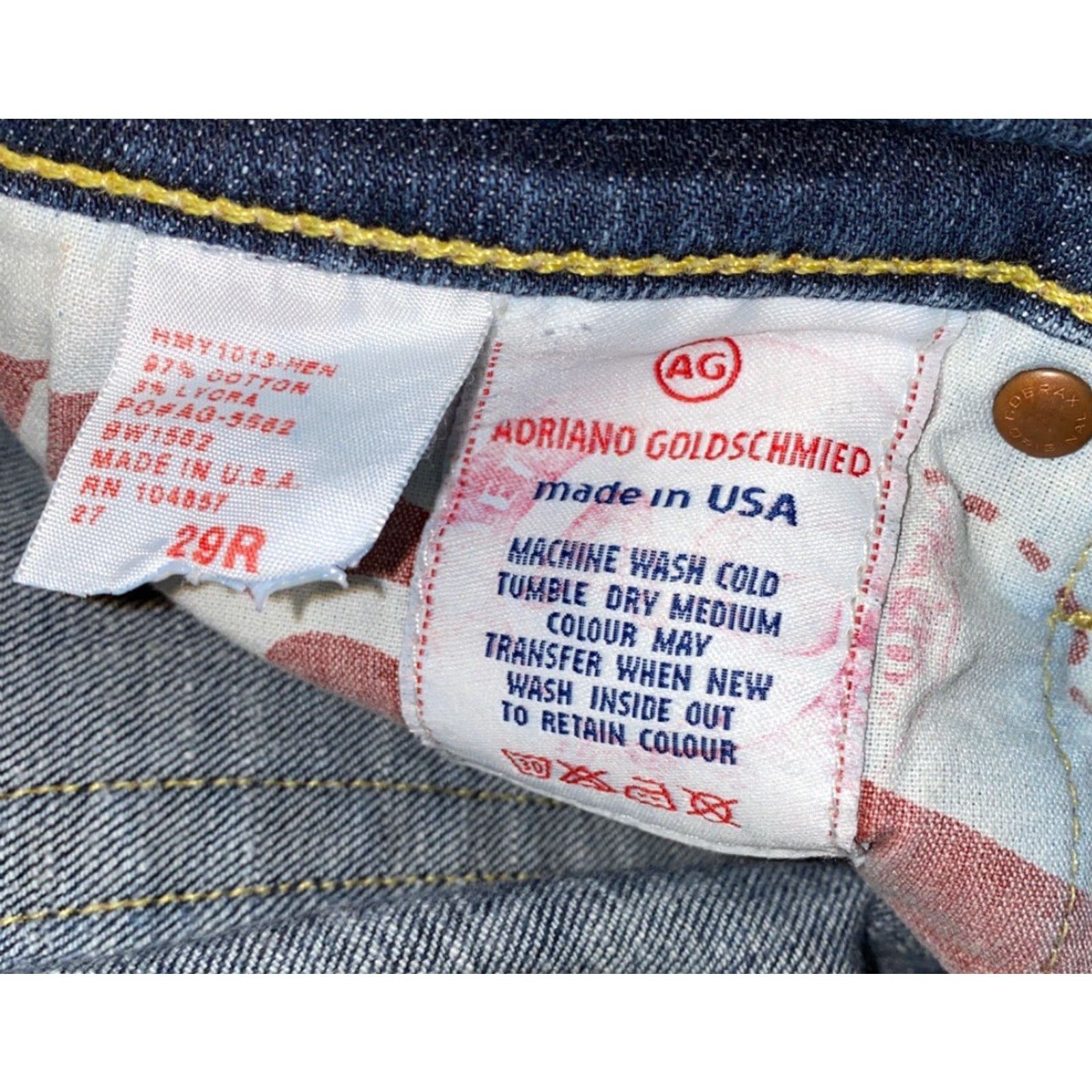 Denime **AG Adriano Goldschmied Women's 29R Denim Zip Fly Jeans Size 31 X 32** User: **AG Adriano Goldschmied Women's 29R Denim Zip Fly Jeans Size 31 X 32** Size 29" - 6 Thumbnail