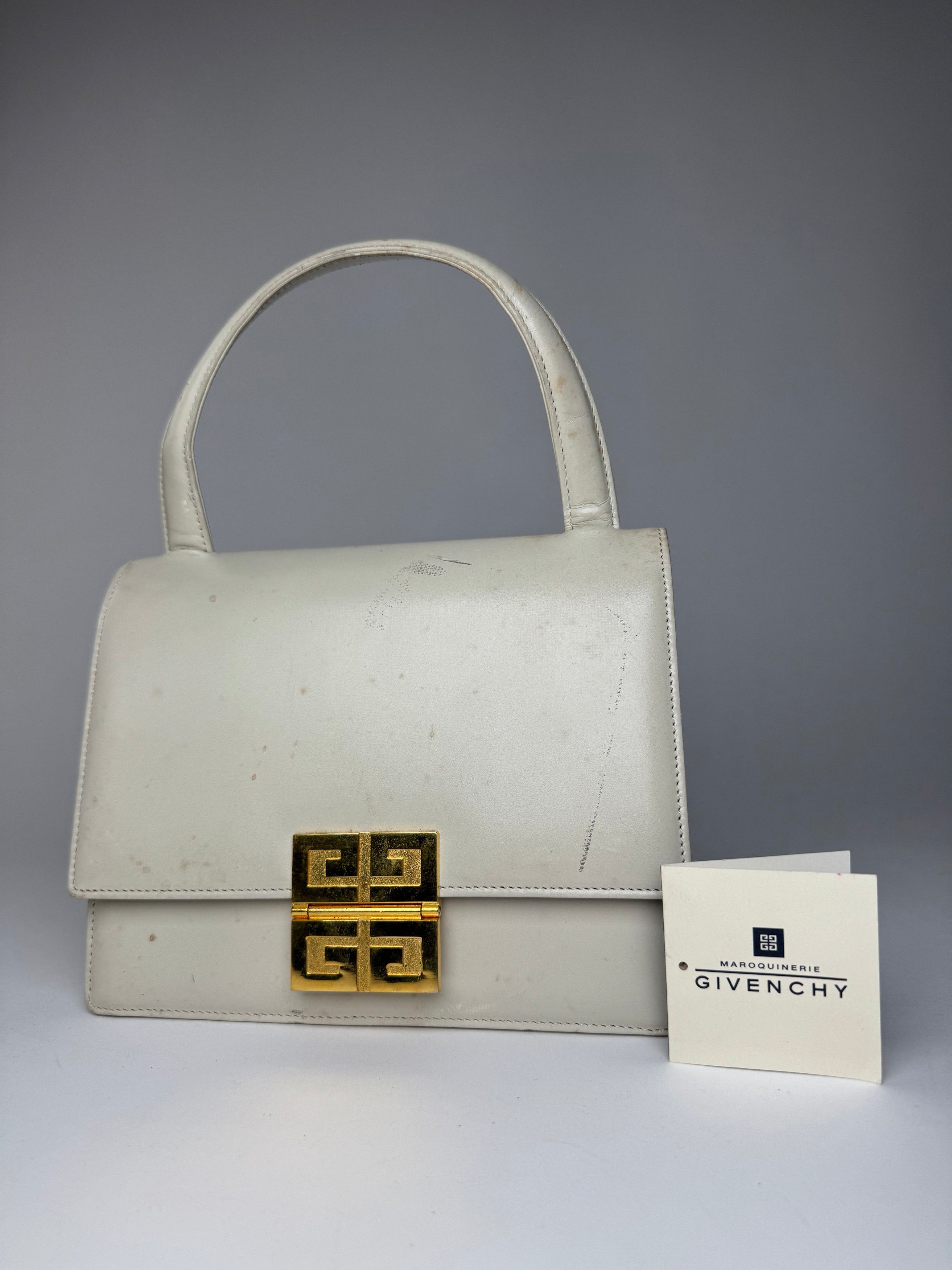 Givenchy Vintage Leather Handbag White Size ONE SIZE - 1 Thumbnail