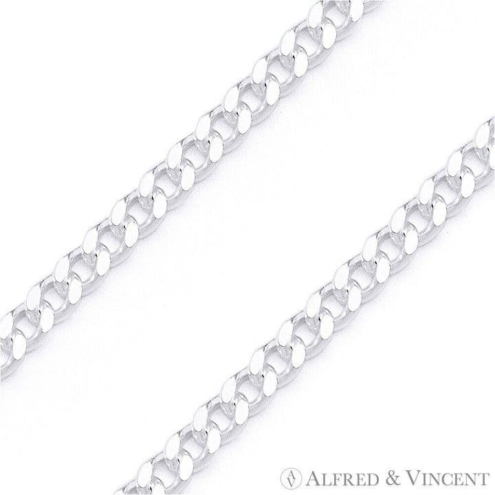 Other 2.1mm Curb Italian Chain Anklet in .925 Sterling Silver Size ONE SIZE - 2 Thumbnail
