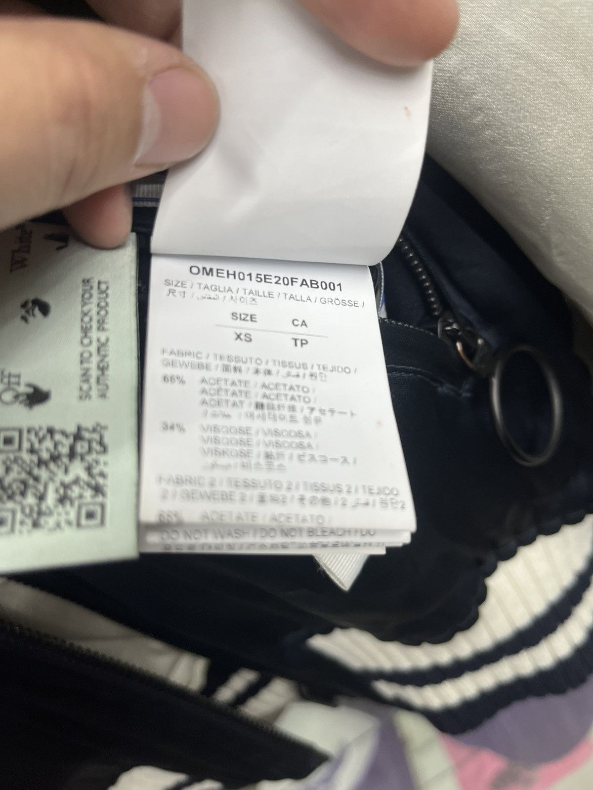 Off-White Off White Reversible Bomber Jacket Size US XS / EU 42 / 0 - 8 Thumbnail