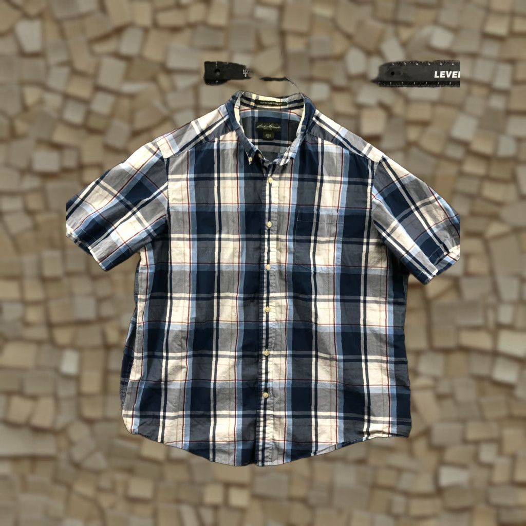 Eddie Bauer VINTAGE is not applicable; Eddie Bauer Legend Wash Classic Fit Shirt 2XL Mens Short Sleeve Blue Size US XXL / EU 58 / 5 - 1 Thumbnail