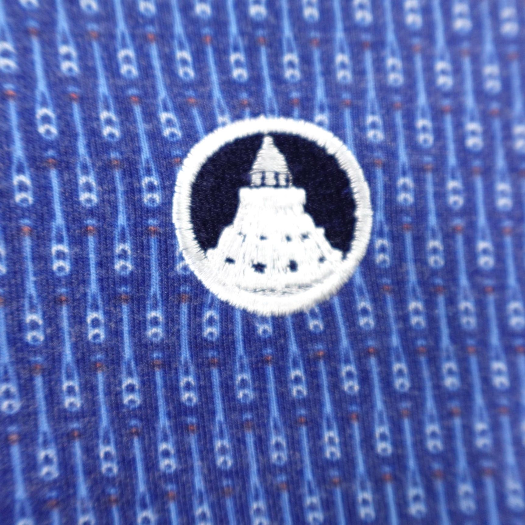 Peter Millar Peter Millar Polo Shirt Mens 2XL Blue Seaside Performance Golf Stretch Print Geometric Size US XXL / EU 58 / 5 - 3 Thumbnail