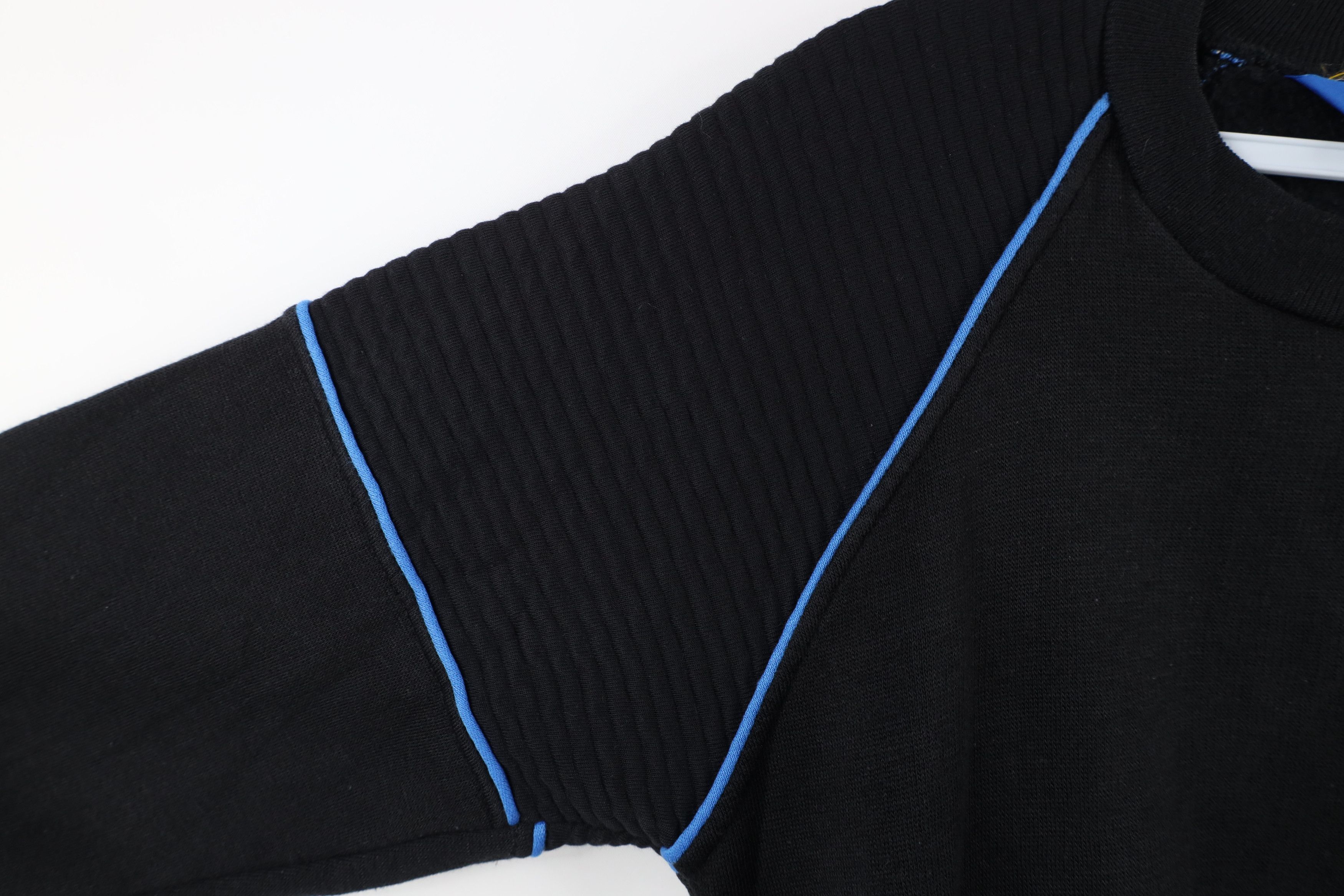 Vintage Vintage 70s 80s Streetwear Blank Ribbed Sweatshirt Black Size M / US 6-8 / IT 42-44 - 5 Thumbnail