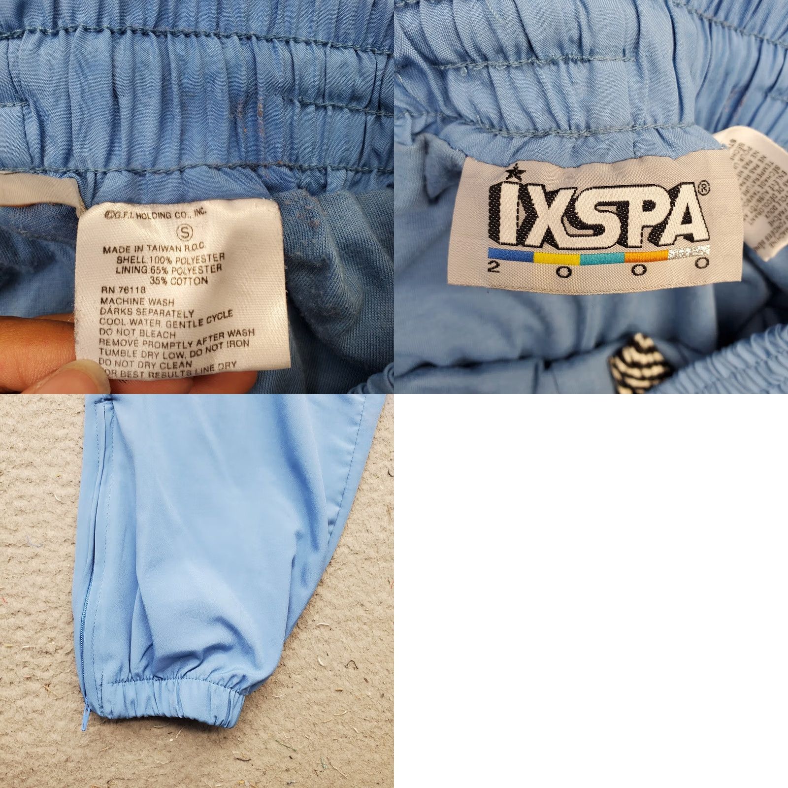 Vintage IXSPA Jogger Pants Womens Small Blue Running Training Ankle Zip Elastic Waist XS? Size 28" / US 6 / IT 42 - 8 Thumbnail