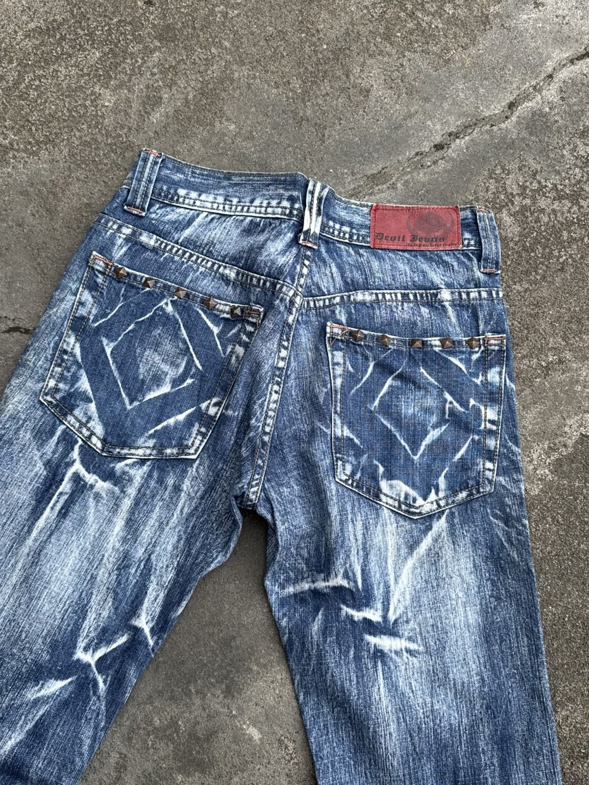 Tornado Mart Flared Studded Devil Jeans Ifsix lgb styled japanese Size US 29 - 6 Thumbnail