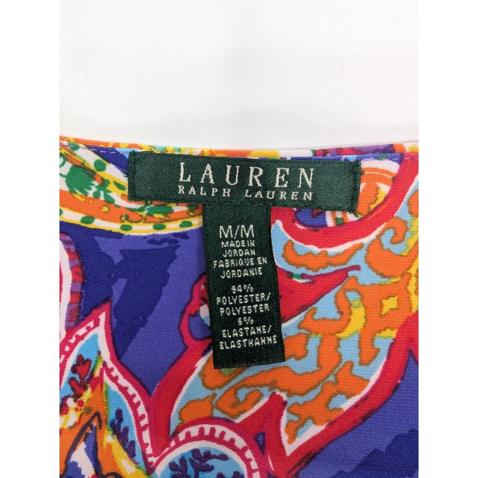 Ralph Lauren Lauren Ralph Lauren Women's Medium Dress Floral Paisley Multicolor Faux Wrap Size M / US 6-8 / IT 42-44 - 7 Thumbnail