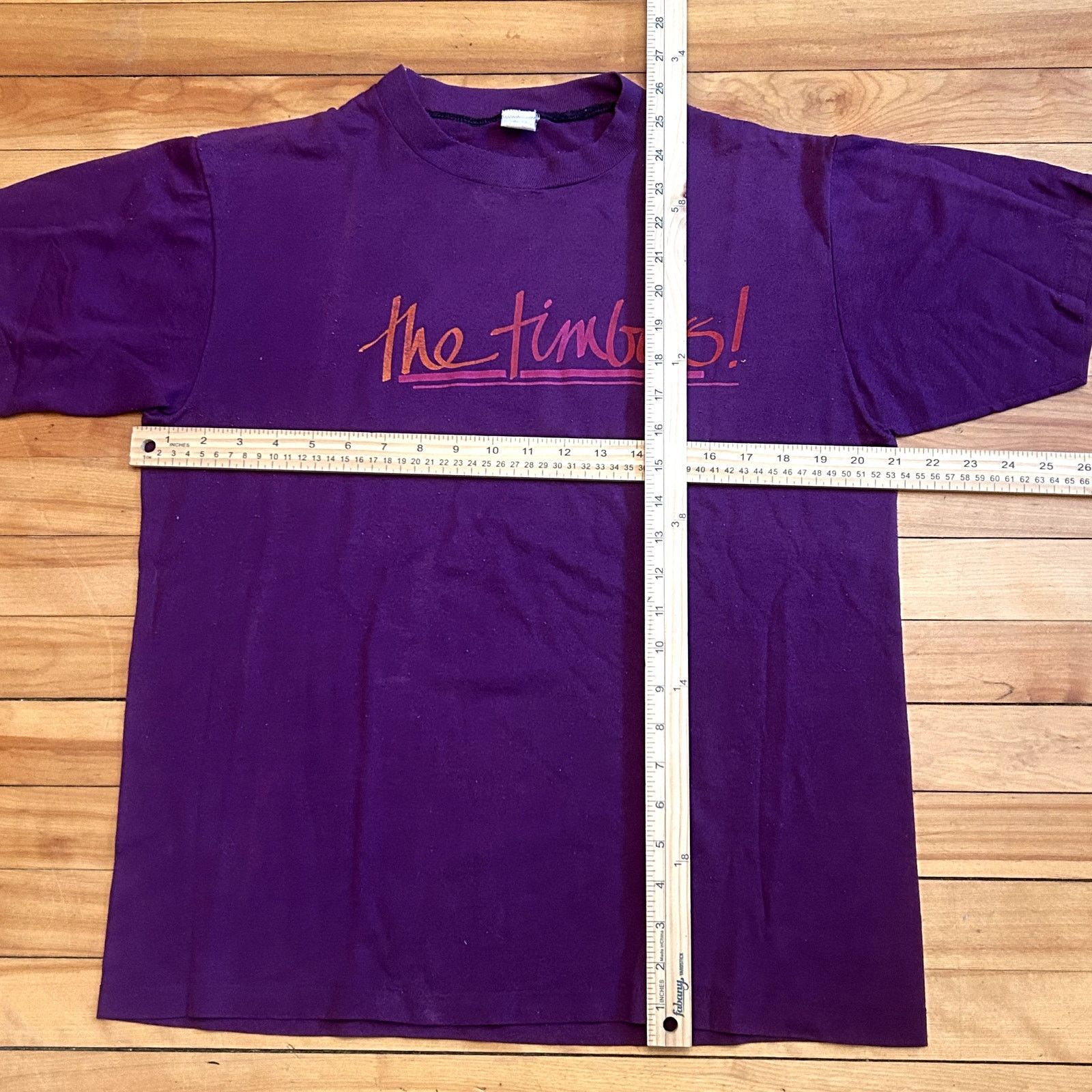 Velva Sheen × Vintage Vintage 80s The Timbers Purple T-Shirt Size US L / EU 52-54 / 3 - 3 Thumbnail