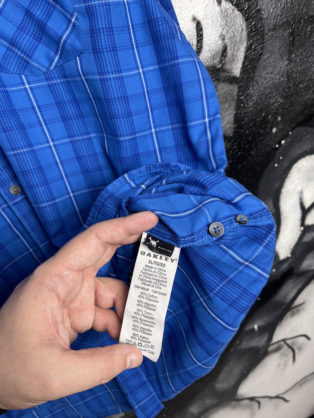 Oakley × Vintage Vintage Oakley Blue Plaid Shirt Men’s Size XL Size US XL / EU 56 / 4 - 11 Thumbnail
