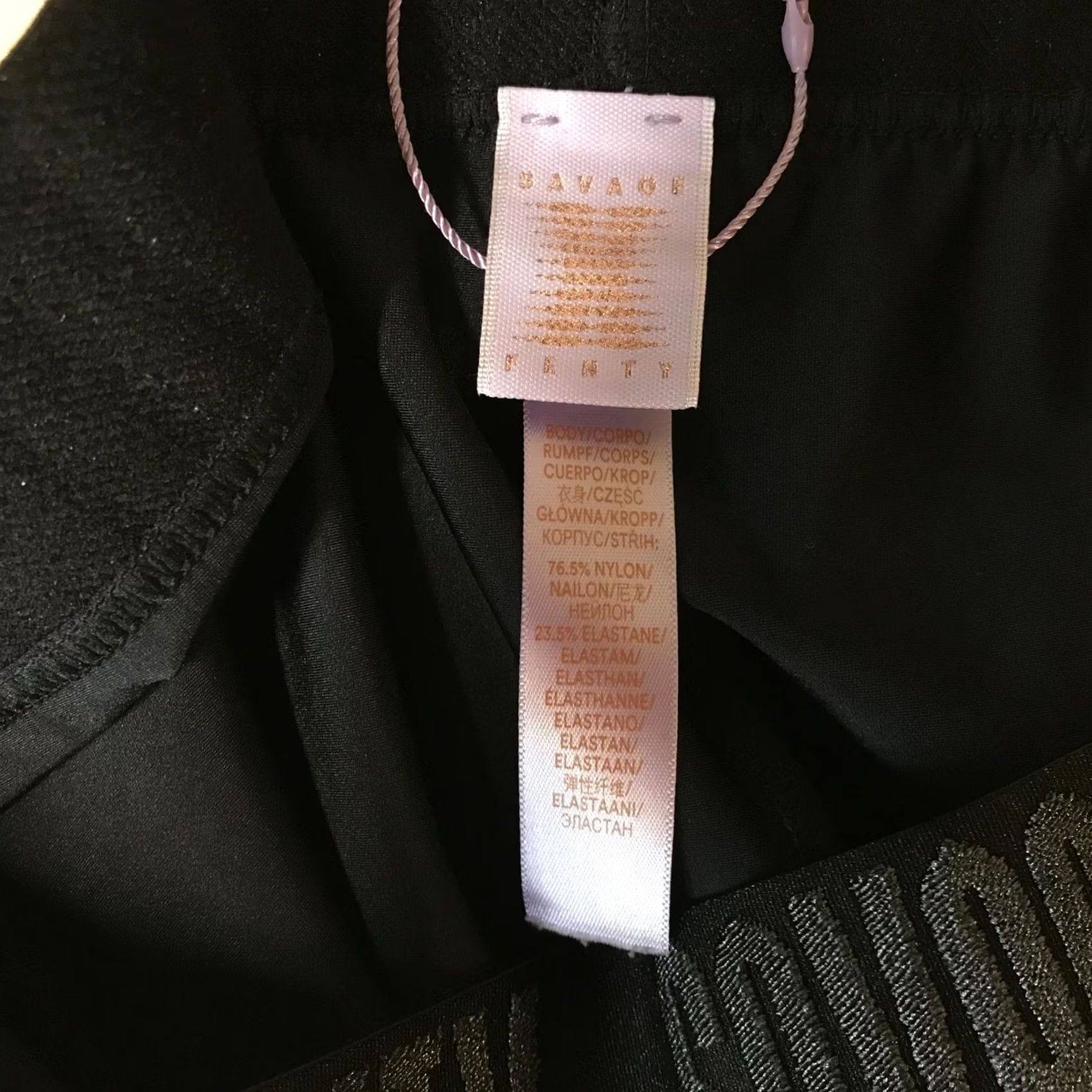 Vintage SAVAGE FENTY BLACK NYLON BLEND LEGGINGS PANTS Womens M Size 32" / US 10 / IT 46 - 7 Thumbnail