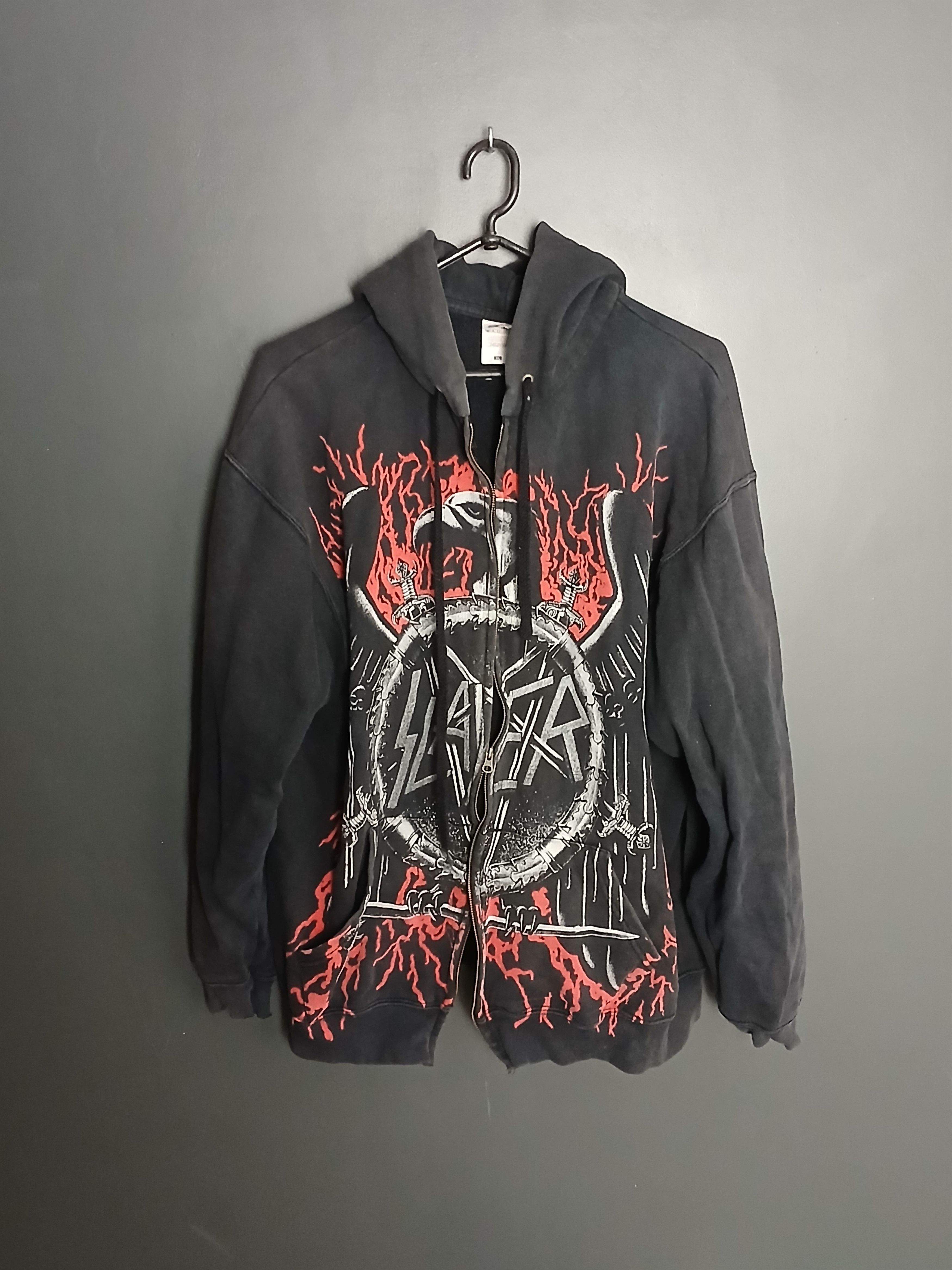 Band Tees × Slayer Slayer Hoodie broken zip Size US XL / EU 56 / 4 - 2 Thumbnail