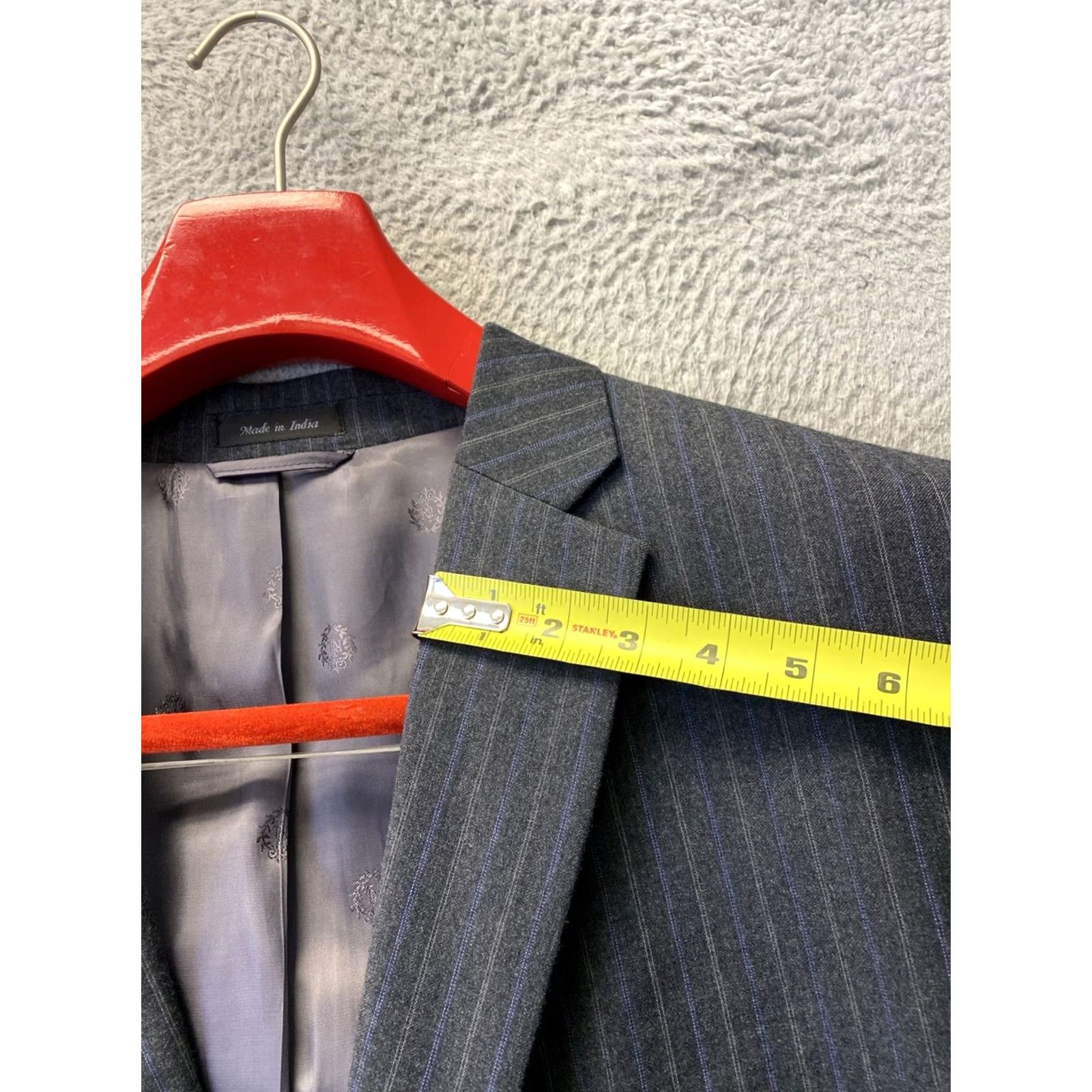 Ralph Lauren VINTAGE Lauren Ralph Lauren Blazer Jacket Men’s 52R Gray Wool Inner Pockets 0695 Size 52R - 6 Thumbnail