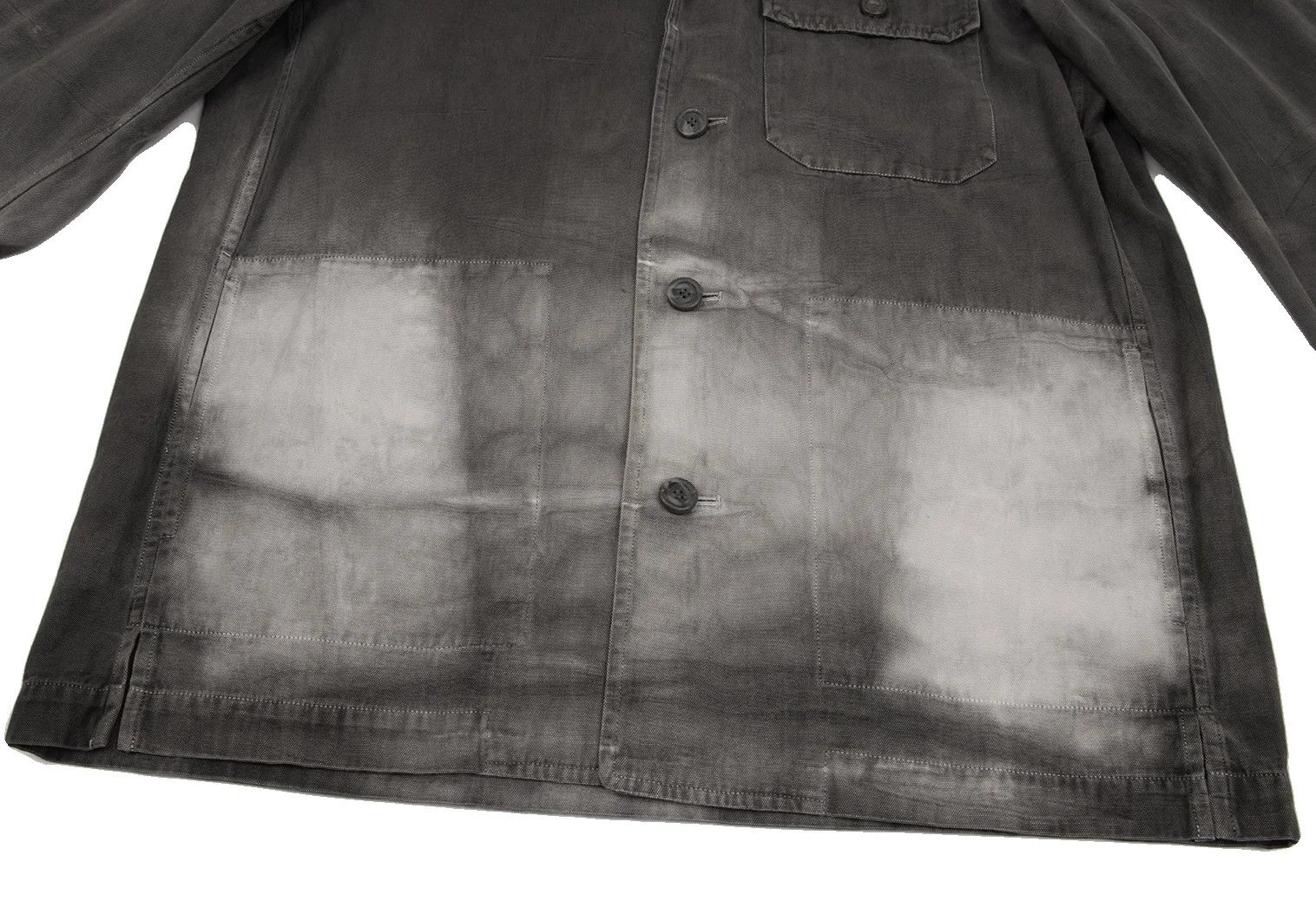 Issey Miyake Tie-Dye Cotton Jacket in Charcoal Light Gray XL Size US XL / EU 56 / 4 - 12 Thumbnail