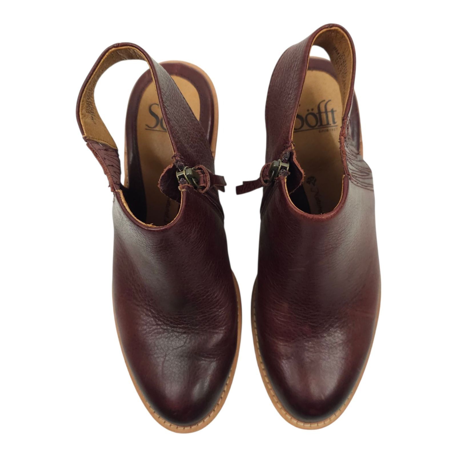 Other Sofft Arabia Slingback Bootie Women 6M Port Leather Maroon Size US 6 / IT 36 - 10 Thumbnail