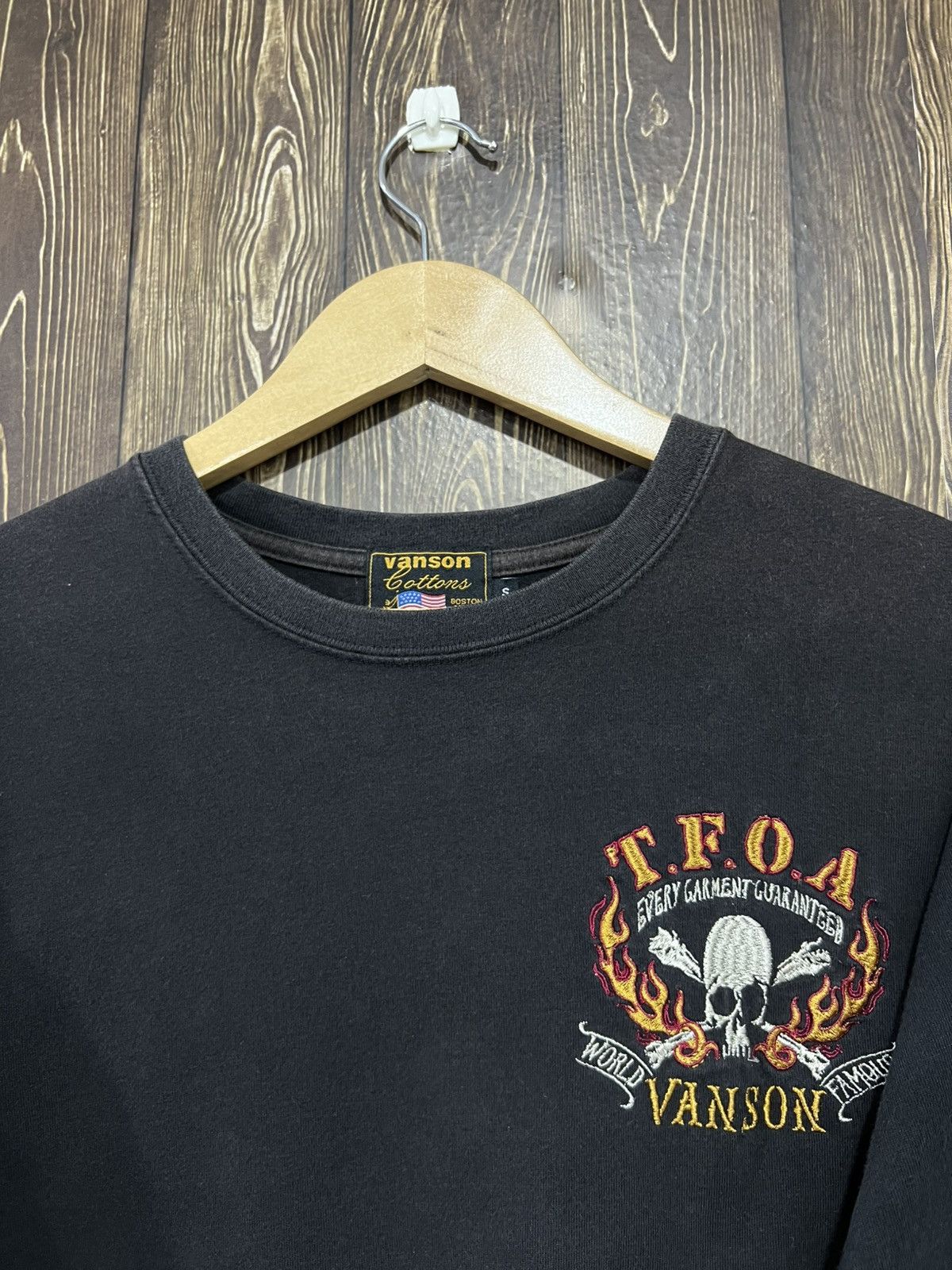 Vanson Leathers Vintage Vanson Leathers Embroidery ‘TFOA’ Longsleeve Tshirt Size US S / EU 44-46 / 1 - 7 Thumbnail