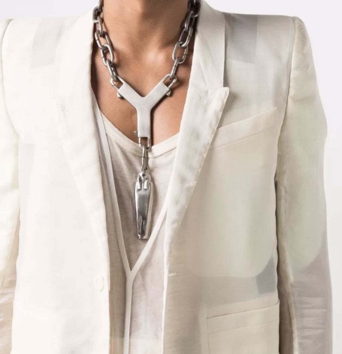 Rick Owens Rick Owens 22ss RR01B1407MET Necklace Coffin Necklace Size ONE SIZE - 7 Thumbnail