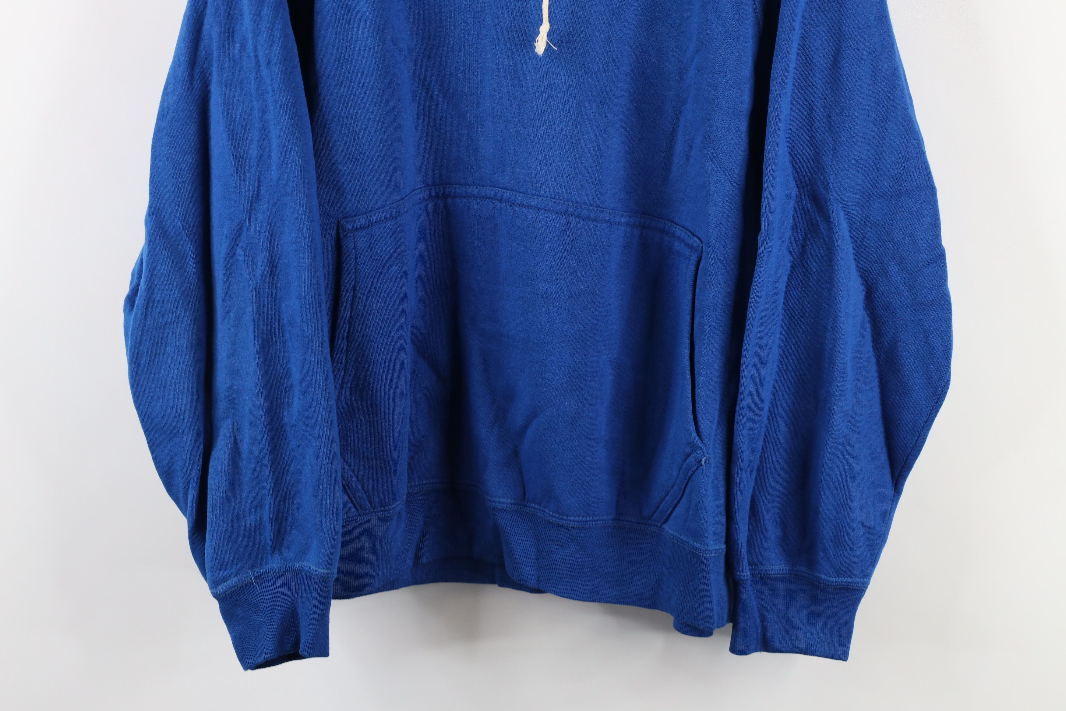Vintage Vintage 70s 80s Streetwear Hoodie Sweatshirt Royal Blue Size US M / EU 48-50 / 2 - 3 Thumbnail