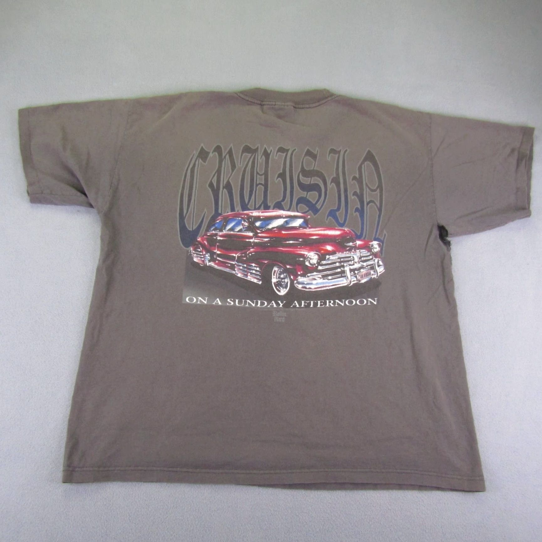 Vintage VINTAGE Murina Rollin Hard T-Shirt Mens 2XL Gray Graphic Print 90s Classic Car Size US XXL / EU 58 / 5 - 7 Thumbnail
