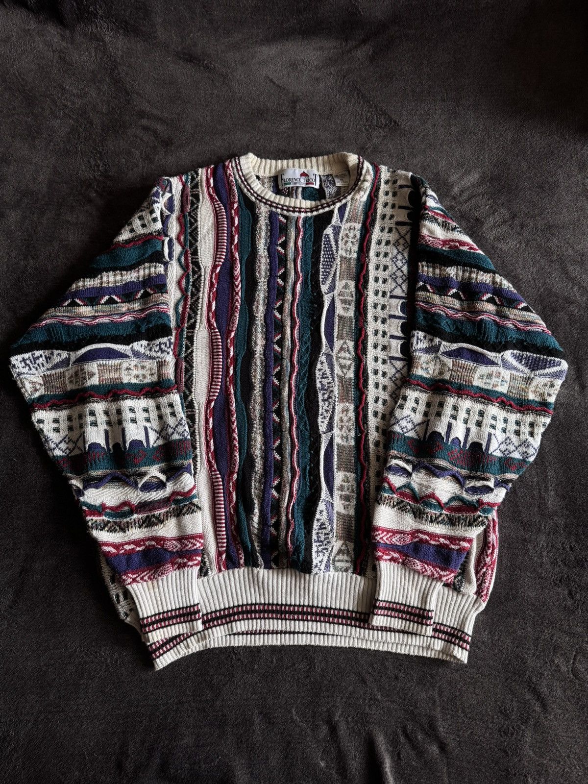 Florence Tricot × Vintage Vintage Florence Tricot Coogi style sweater pleated y2k Size US XL / EU 56 / 4 - 8 Thumbnail