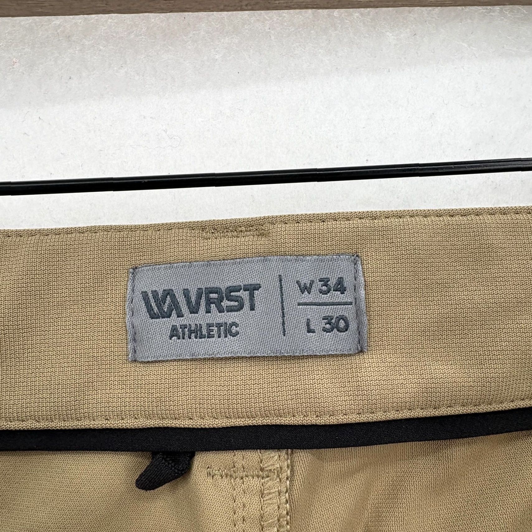Vintage VRST Limitless Performance Athletic Fit 5 Pocket Pants Mens 34x28 Khaki Stretch Size US 34 / EU 50 - 4 Thumbnail