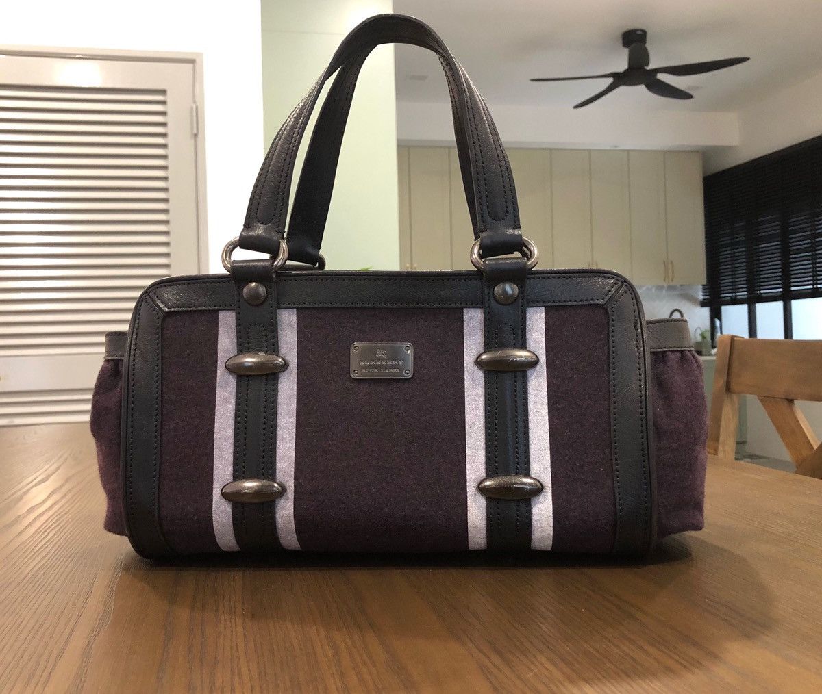 Burberry Burberry Purple Shoulder Bags for Wool Exterior Women Size ONE SIZE - 1 Thumbnail