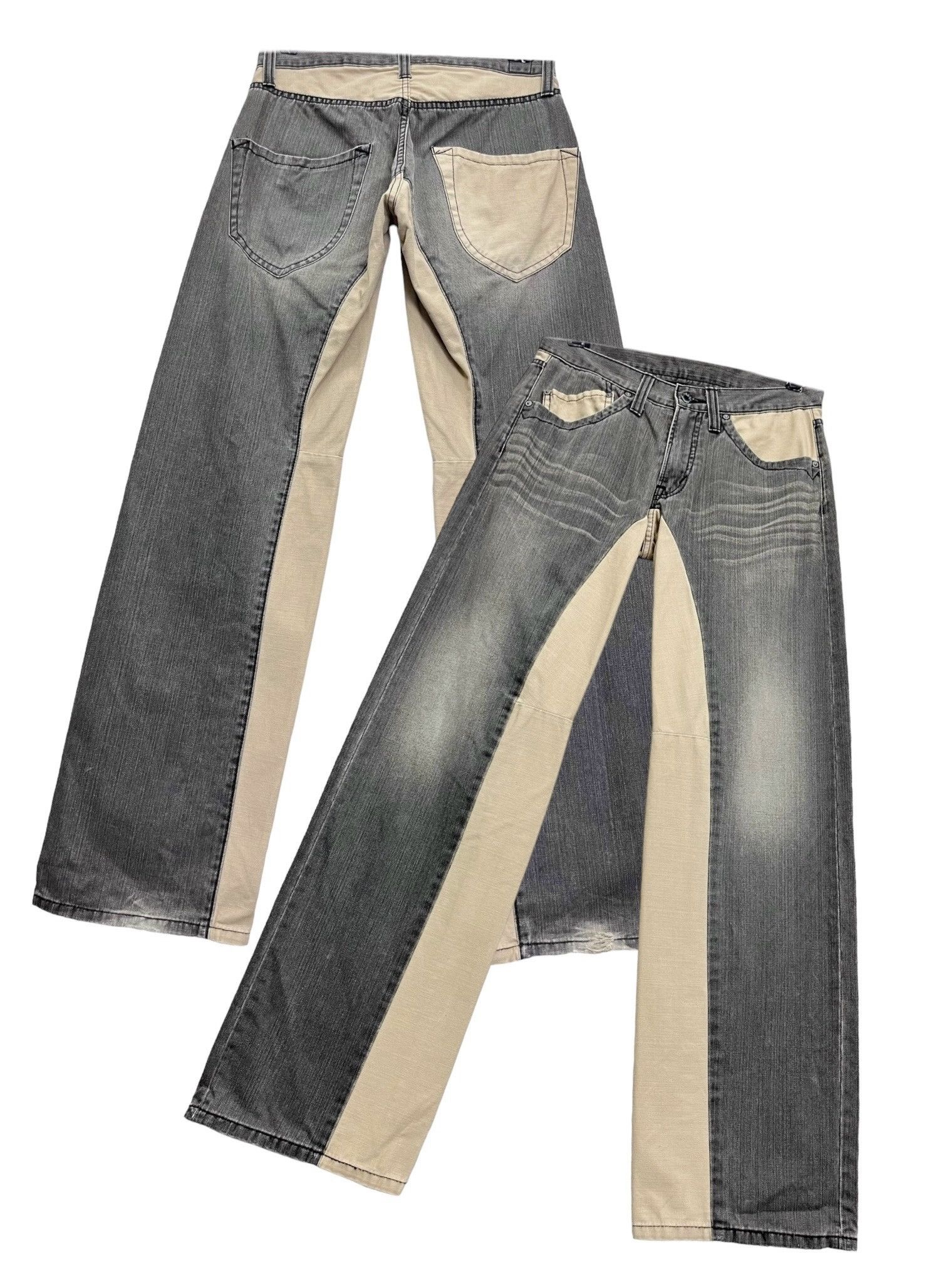 Japan Blue FYE🔥Vintage BLUEWAY JAPAN Hybrid Split Denim Made In JAPAN Size US 28 / EU 44 - 4 Thumbnail