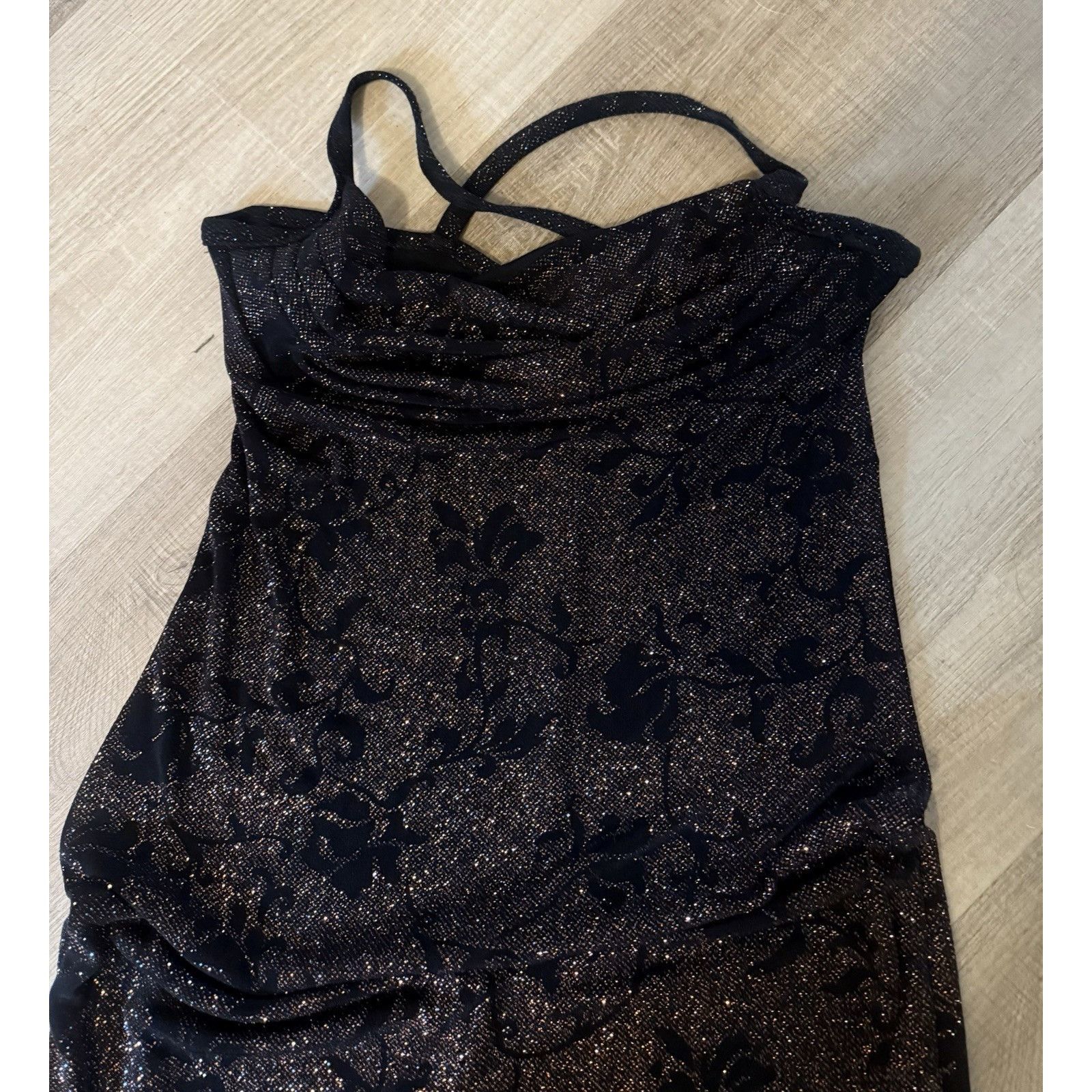 Vintage Vintage Y2K Slip Dress With Sparkles Black Rampage Clothing Size L / US 10 / IT 46 - 2 Thumbnail