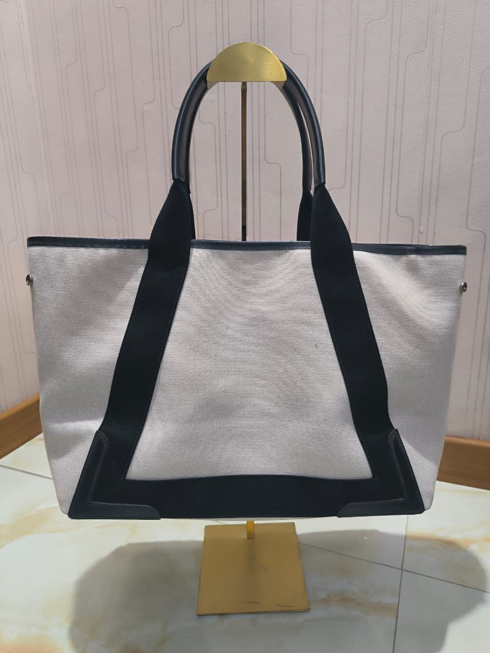 Balenciaga Balenciaga medium Navy Cabas tote bag Size ONE SIZE - 4 Thumbnail