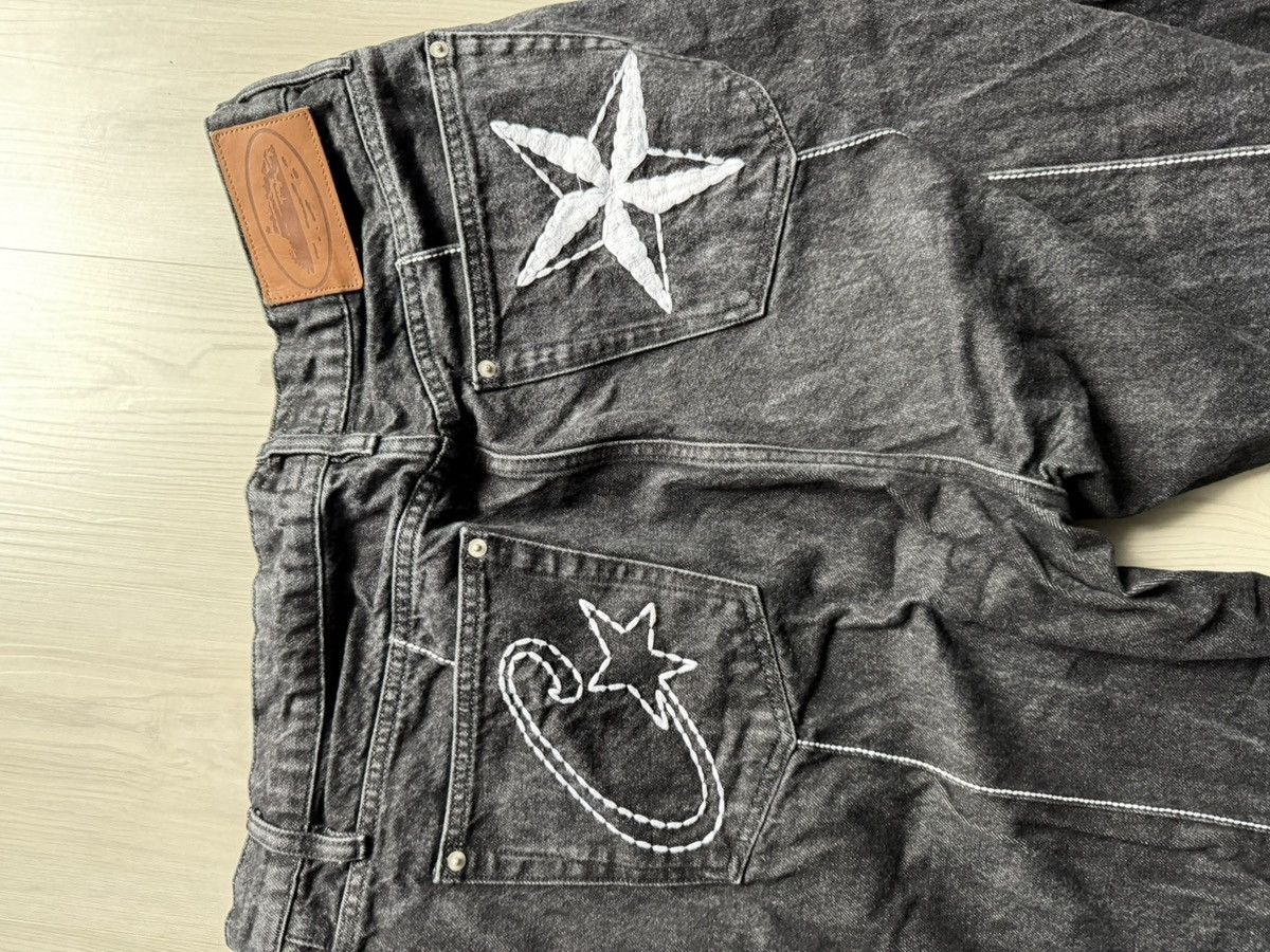 Corteiz Corteiz C-Star Stitch-Down Jeans ‘Black’ Size US 38 / EU 54 - 4 Thumbnail