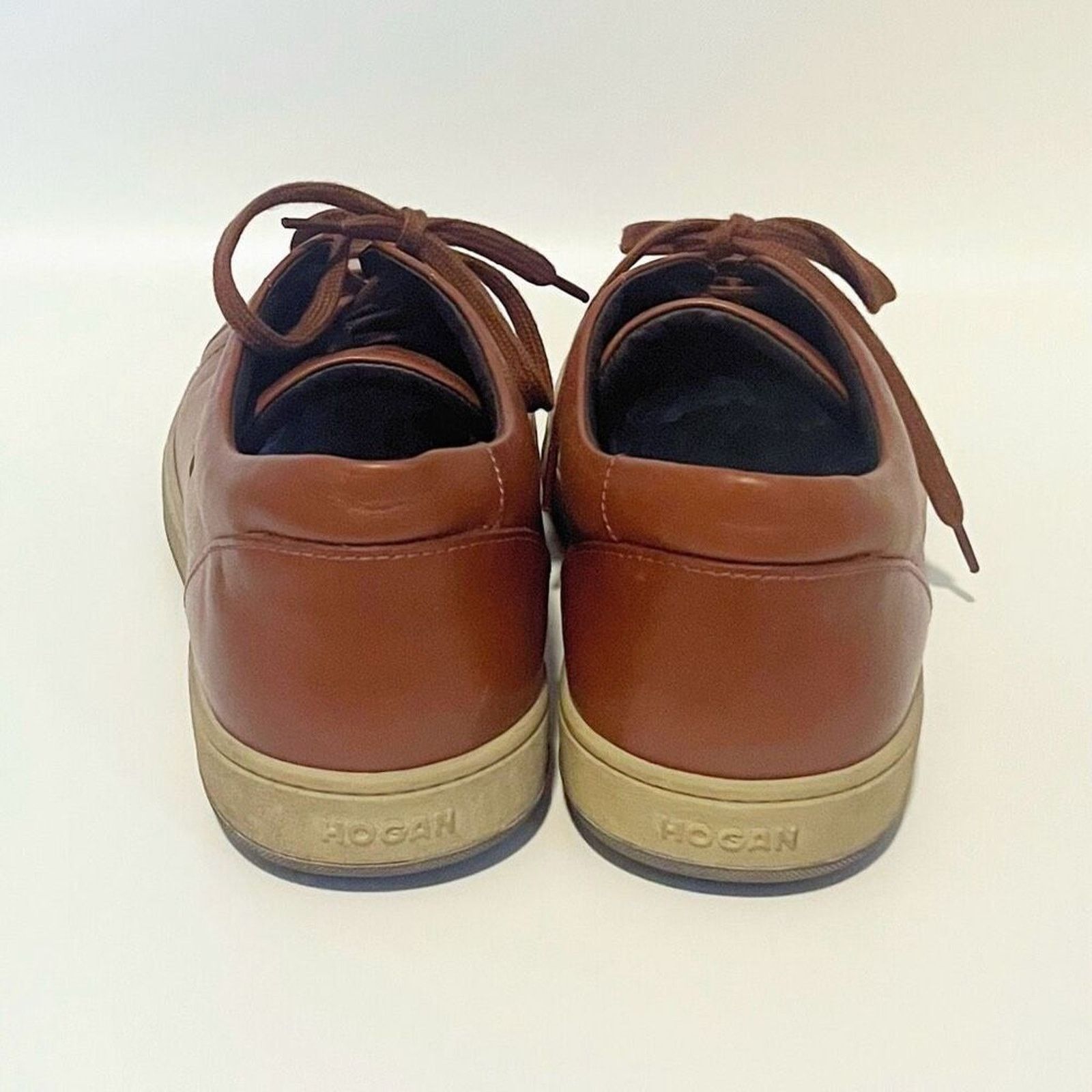 Hogan Hogan Brown Leather Lowtop Sneakers Men’s 8 Italy Size US 8 / EU 41 - 3 Thumbnail