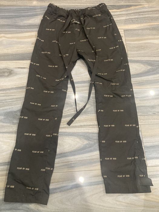 Fear of God Fear of god 6th all over printed baggy nylon pant blk