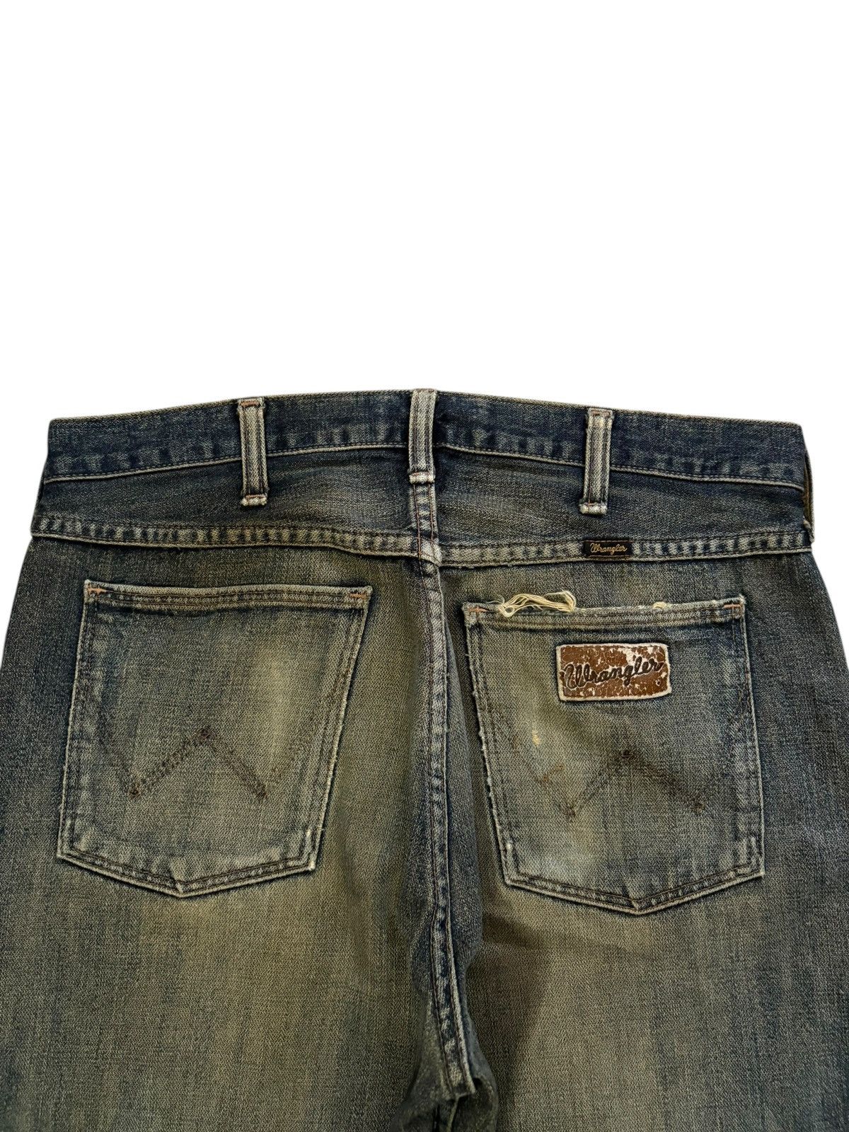 Wrangler Vintage Japanese Wrangler Mud Wash Distressed Baggy Jeans Size US 33 - 8 Thumbnail